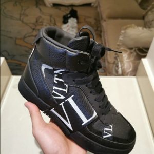 Valentino Garavani Mid-Top Calfskin VL7N Sneaker With Bands - VS12