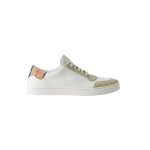 Burberry Leather, Suede and Check Cotton Sneakers - BS14