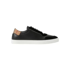 Burberry Leather, Suede and Check Cotton Sneakers - BS15