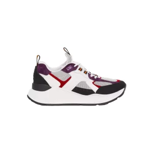 Burberry Logo Print Leather, Suede and Mesh Sneakers – BS25