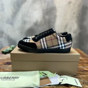 Burberry Vintage Check Cotton and Suede Sneakers - BS117