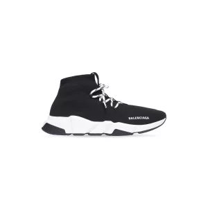 Balenciaga Speed Lace-Up Sneaker in Black Knit - GS51