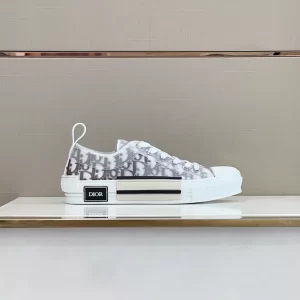 Dior B23 Low-Top Sneaker In White and Black - DS27