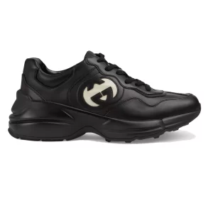 Gucci Interlocking G Rhyton Sneakers In Black - CS20