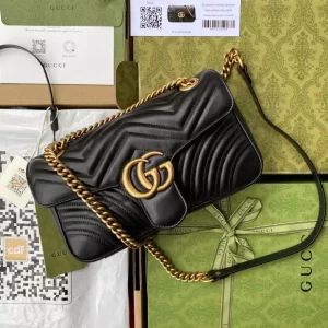Gucci Marmont Small Shoulder Bag In Black - GH21