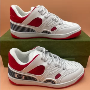Gucci Basket Sneakers in Red and White - CS56