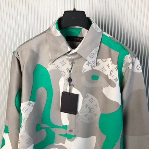 Louis Vuitton Printed Cotton Fil Coupe Overshirt - LST06